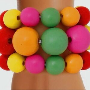 Multicolor Beaded Statement Bracelet
